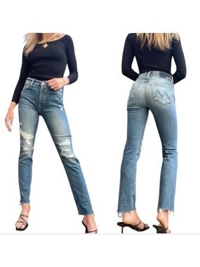 MOTHER trickster skimp fray Jeans